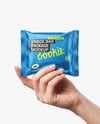 Metallic Snack Pack in a Hand Mockup