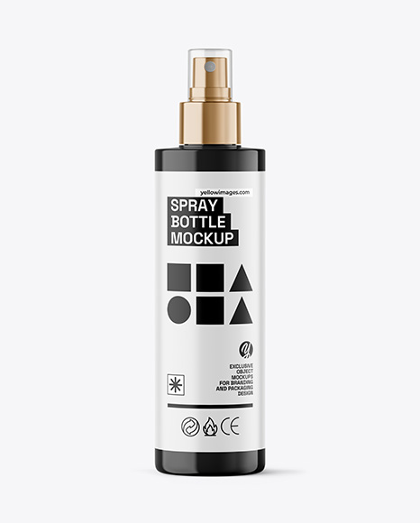 Glossy Spray Bottle Mockup