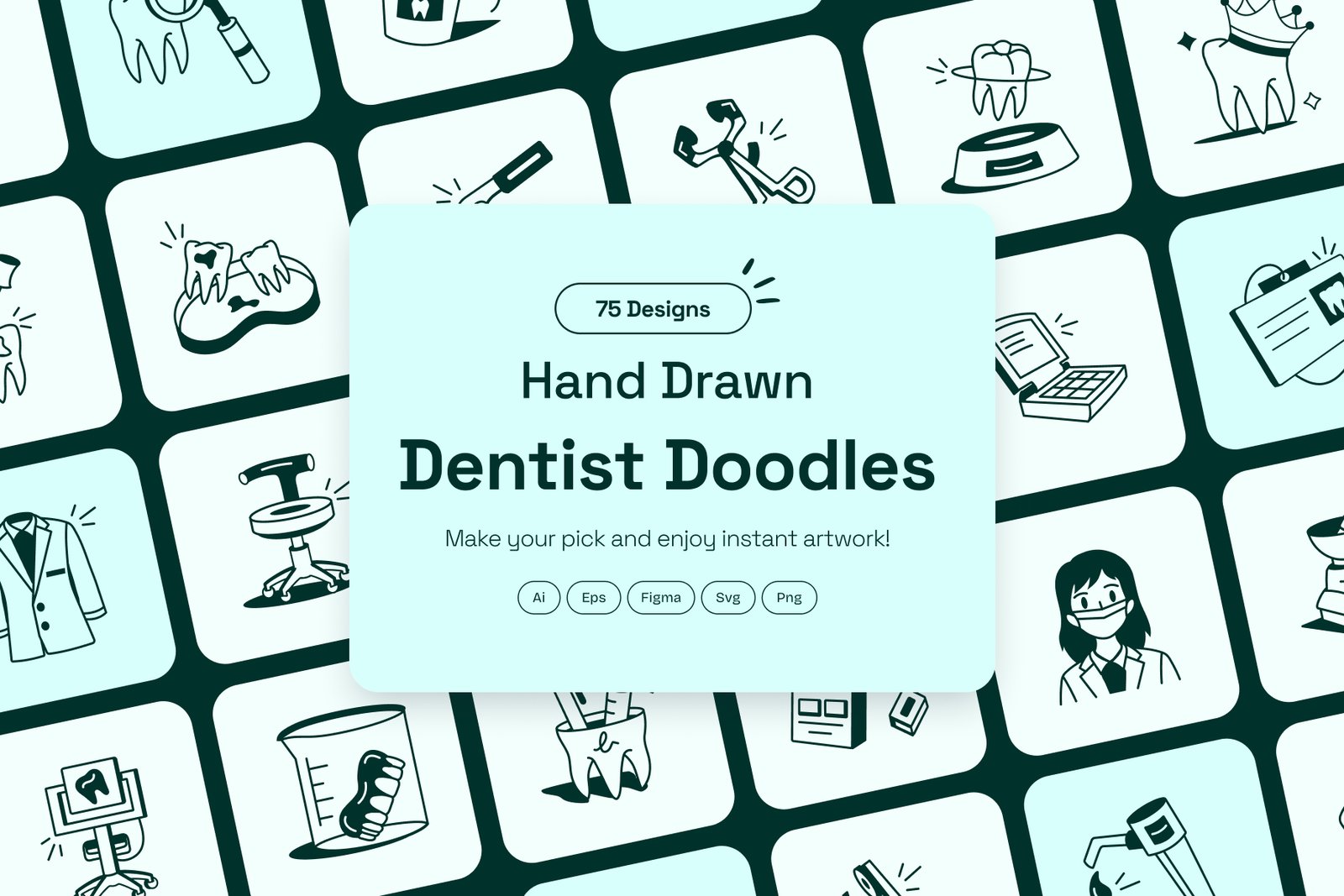 Dentist Doodle Icon Set