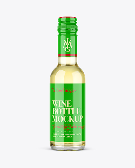 250ml White Wine Bottle Mockup
