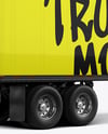 Truck Semi Trailer Mockup - Back Half Side View