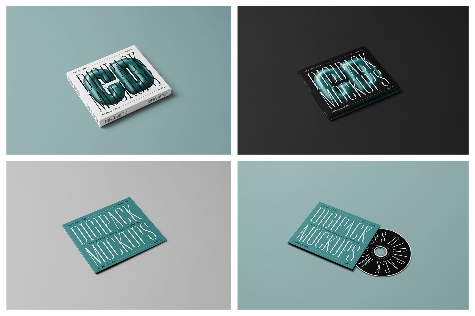 CD Digipack Mockups