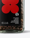 Square Glass Jar with Whole Allspice Mockup