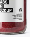 Glass Jar with Sumac Spice Mockup