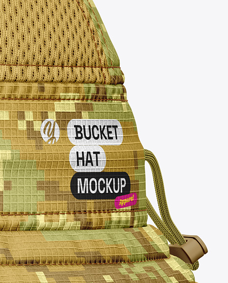 Ripstop Bucket Hat Mockup - Side View