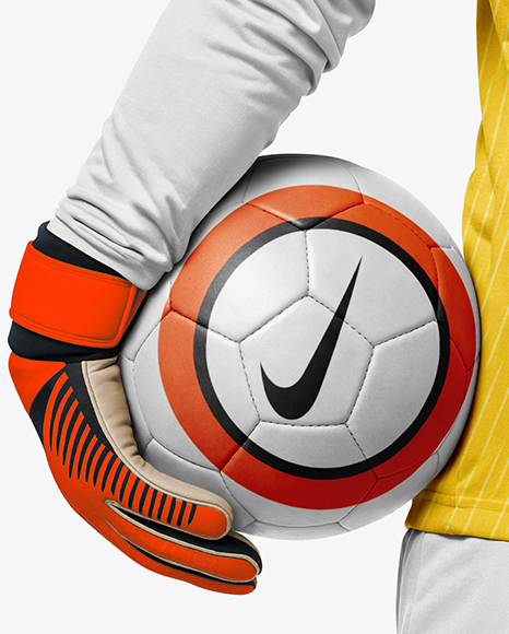 Female Soccer Goalkeeper Wearing Long Sleeve Jersey Mockup