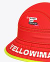 Twill Bucket Hat Mockup - Back Half Side View