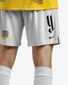Soccer Goalkeeper Wearing Long Sleeve Jersey and Shorts Mockup