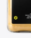 Square Glass Jar with Ground Ginger Mockup