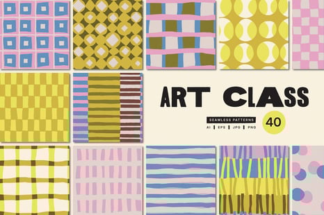 Art Class. Seamless Patterns - Creative Store