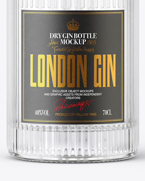 Dry Gin Bottle Mockup