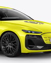Electric Sportback Car Mockup - Half Side View