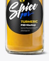 Glass Spice Jar with Turmeric Mockup