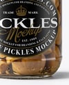 Glass Jar with Porcini Mushrooms Mockup