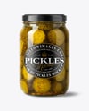 Jar with Bread & Butter Crinkle Cut Pickles Mockup