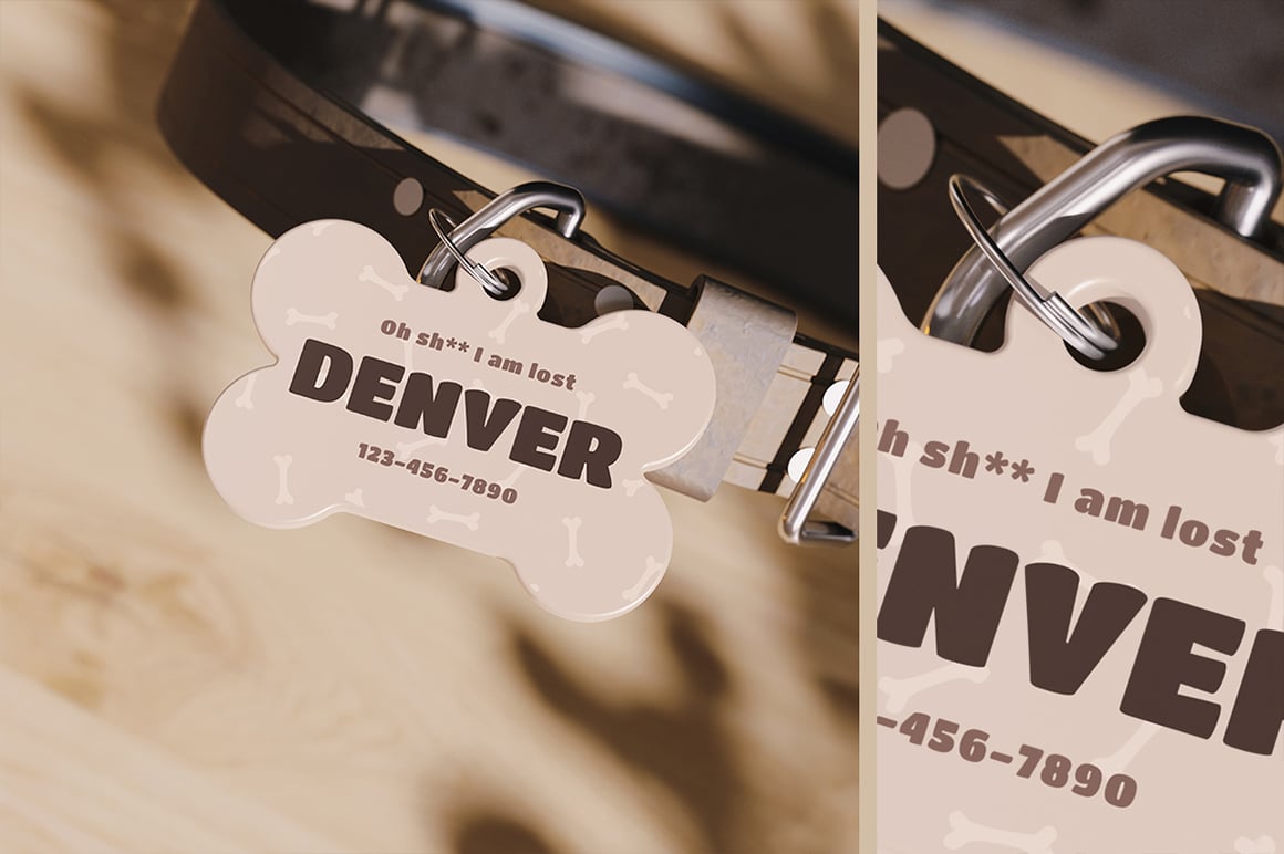 Pet ID Tag Mockup