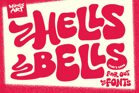 Hells Bells - A 1970s Bell Bottom Font - Retro font