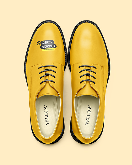 Pair of Women's Derby Shoes Mockup