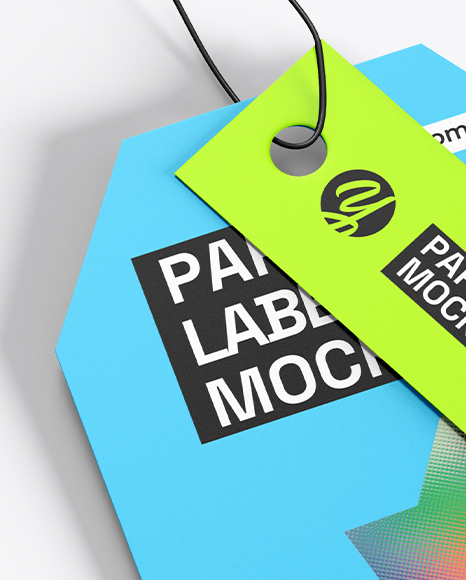 Paper Hang Tag Mockup – Top View