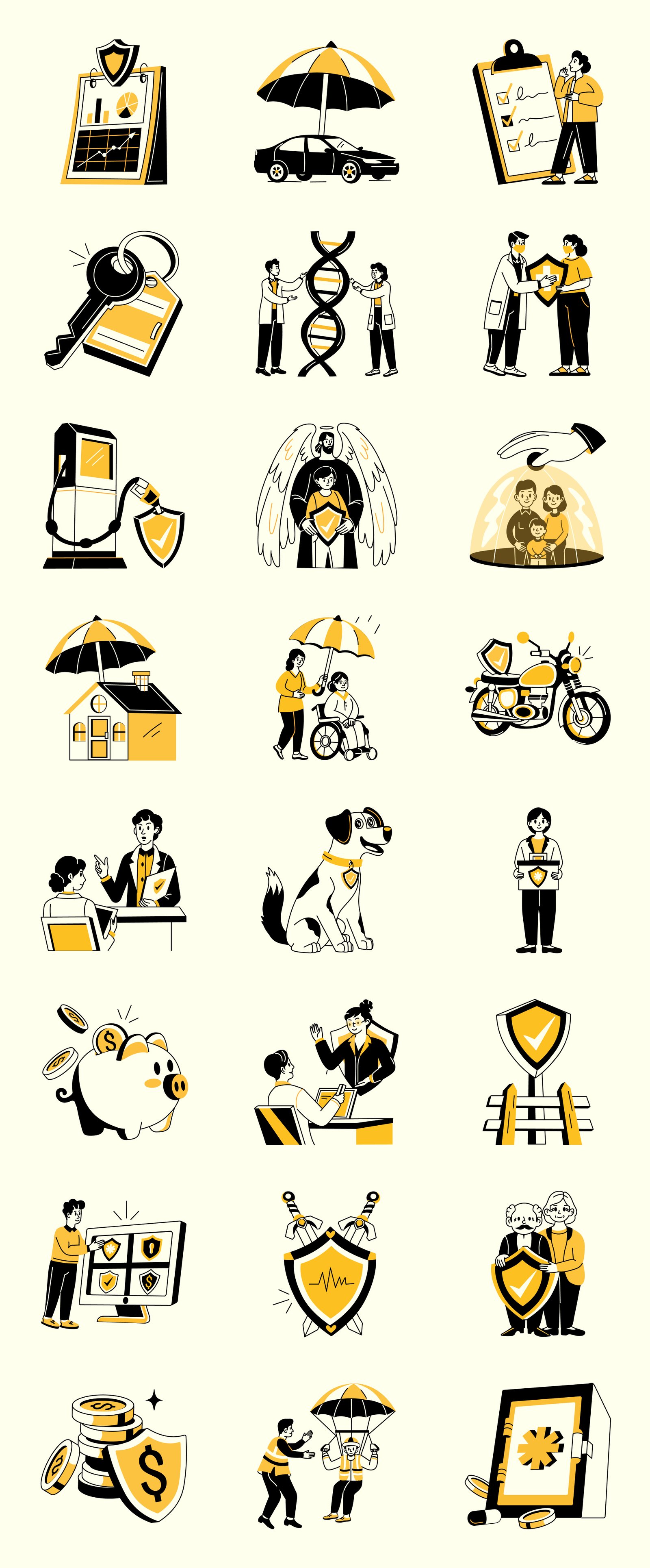 Insurance Drawing Illustration
