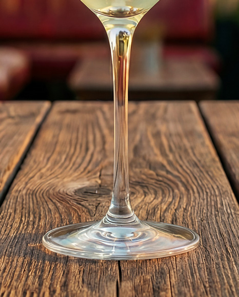 White Wine Glass Mockup