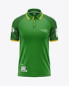 Men's Short Sleeve Raglan Polo Mockup