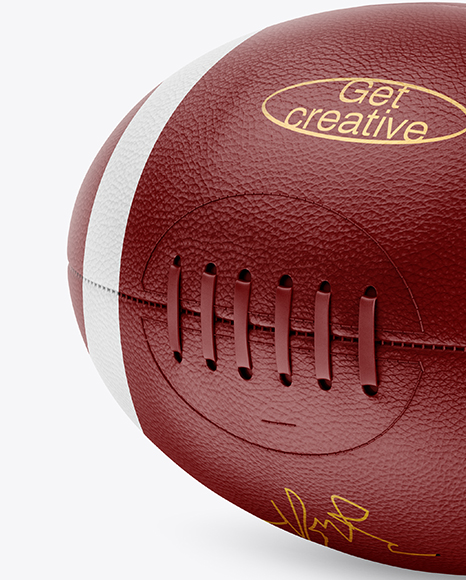 Leather Rugby Ball Mockup