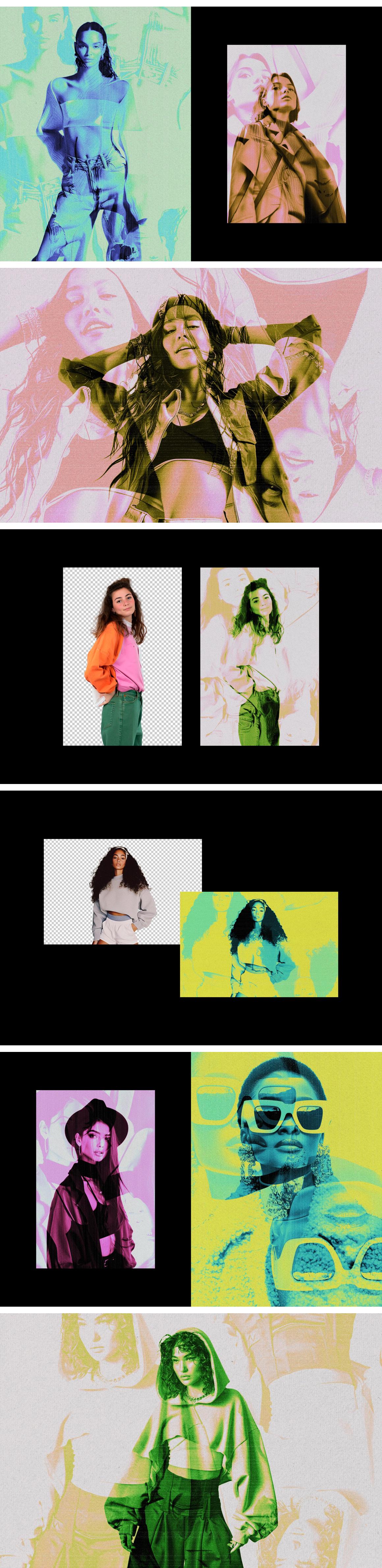 Grunge Neon Photo Effect
