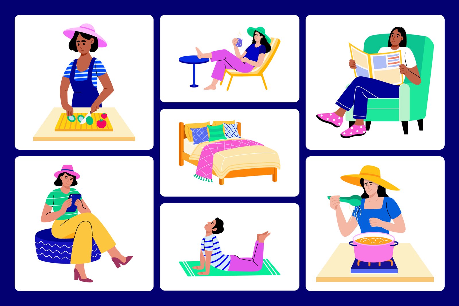 Home Illustration Art Set