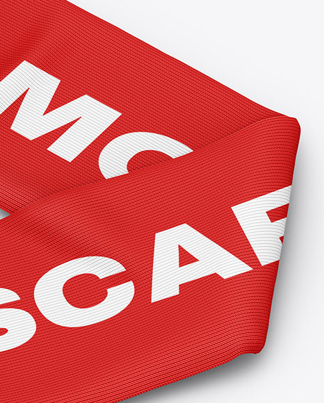 Fan Scarf Mockup - Half Side View