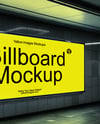 Billboard in Underground Passage Mockup