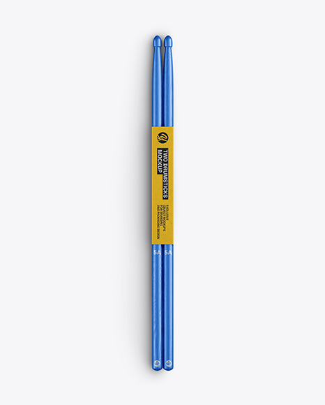 Glossy Wooden Drumsticks Mockup