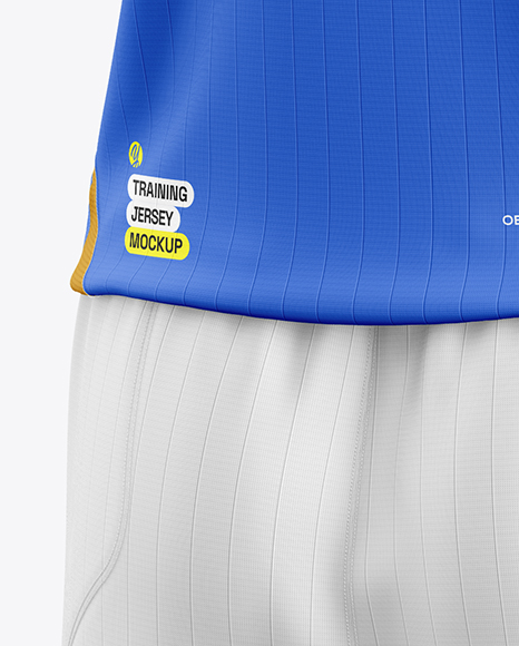 Soccer Kit Mockup - Back Half Side View