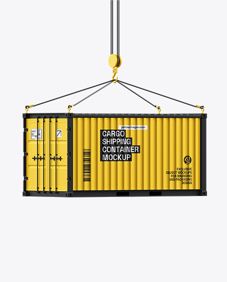 Hanging Shipping Container Mockup - PSD Mockups
