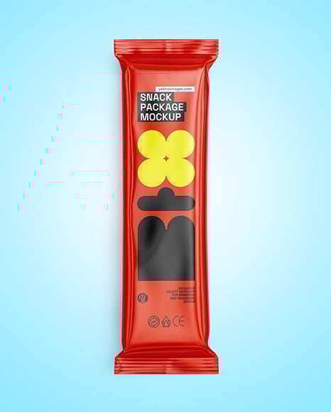 Glossy Snack Package Mockup