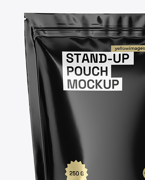 Glossy Stand-up Pouch Mockup