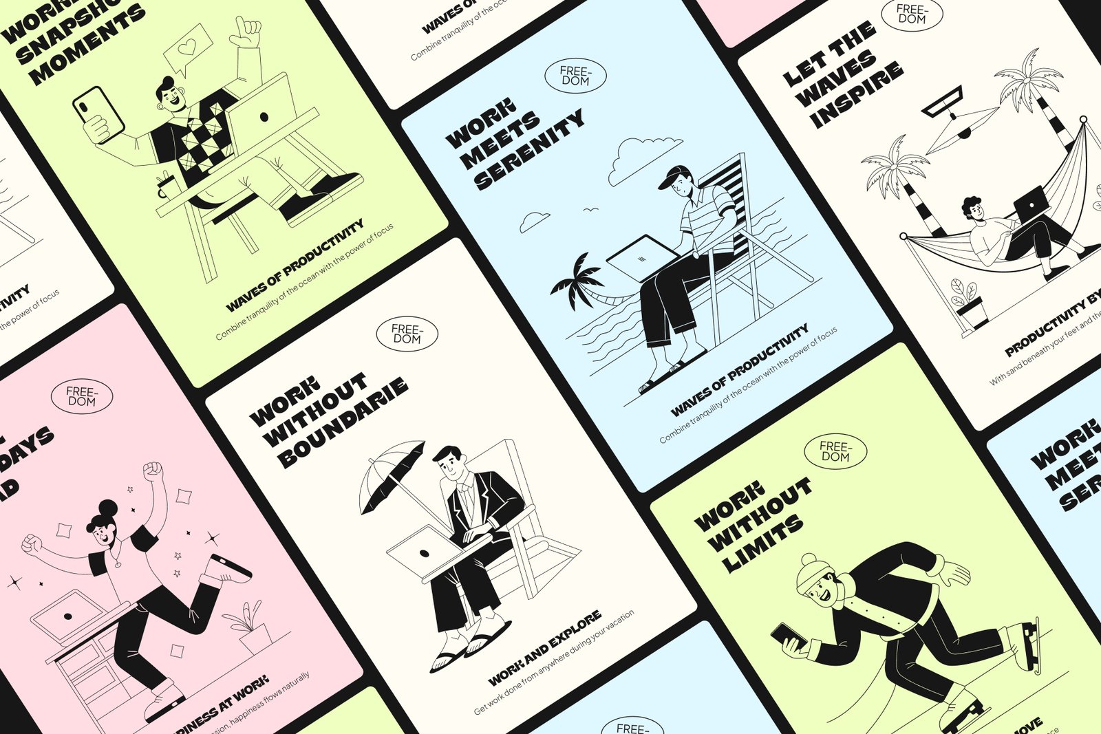Freelance Vector Illustration Set