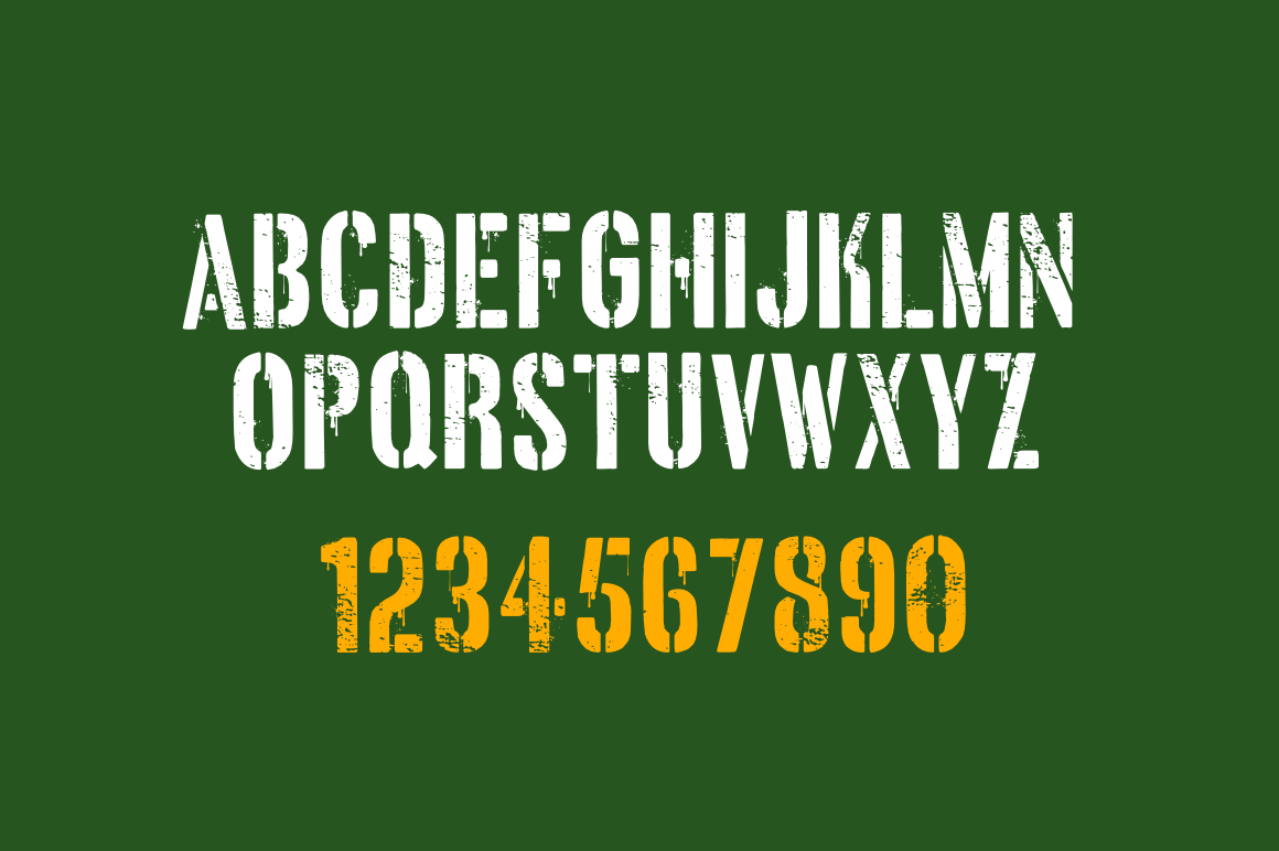 Stencil Army Font