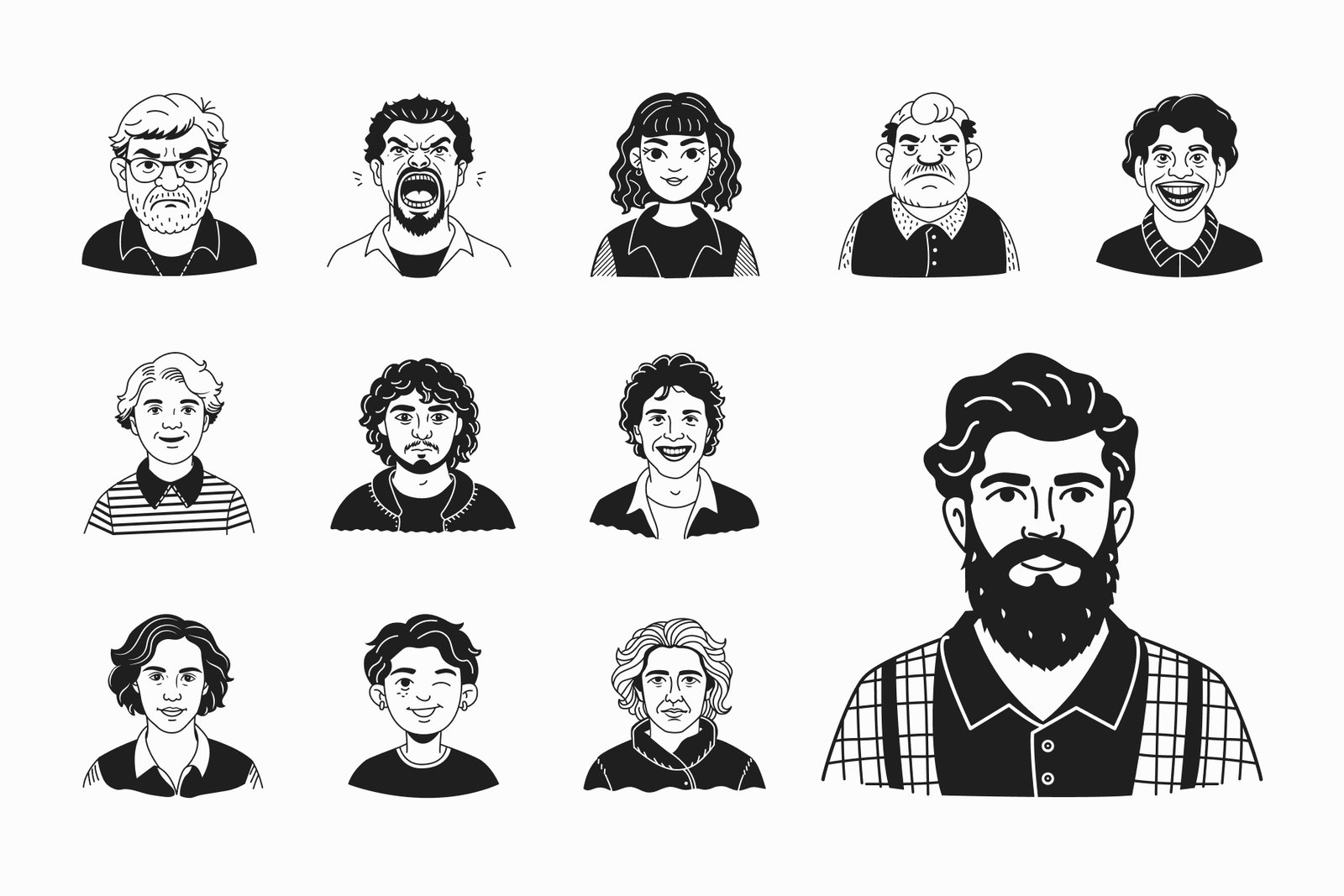 Character Portrait Icon Set