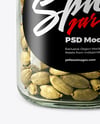 Glass Jar with Cardamom Pods Mockup