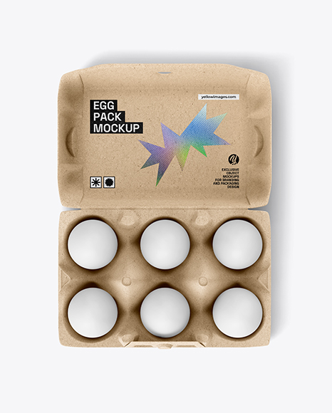 Opened Egg Carton Packaging Mockup - Milk carton mockup