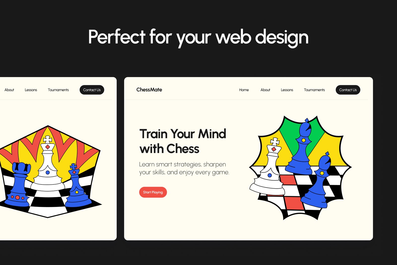 75 Chess Flat Illustrations
