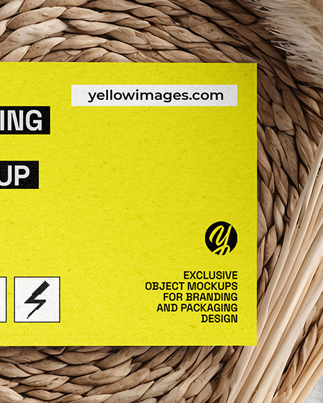 Greeting Card on a Woven Placemat Mockup
