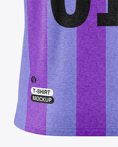 Heather T-Shirt Mockup - Back View