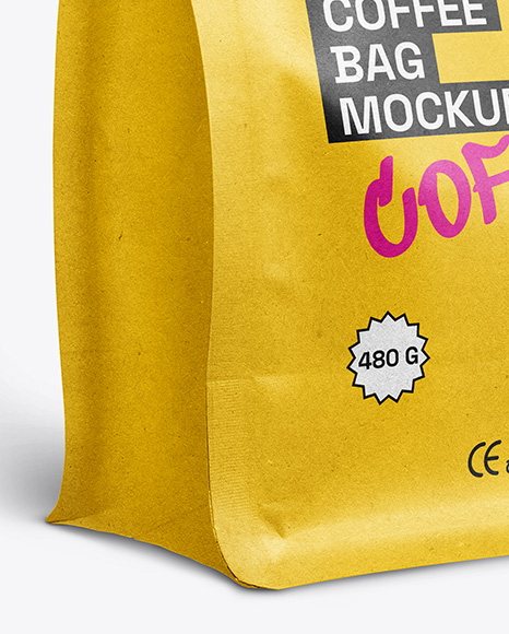 Kraft Paper Coffee Bag Mockup