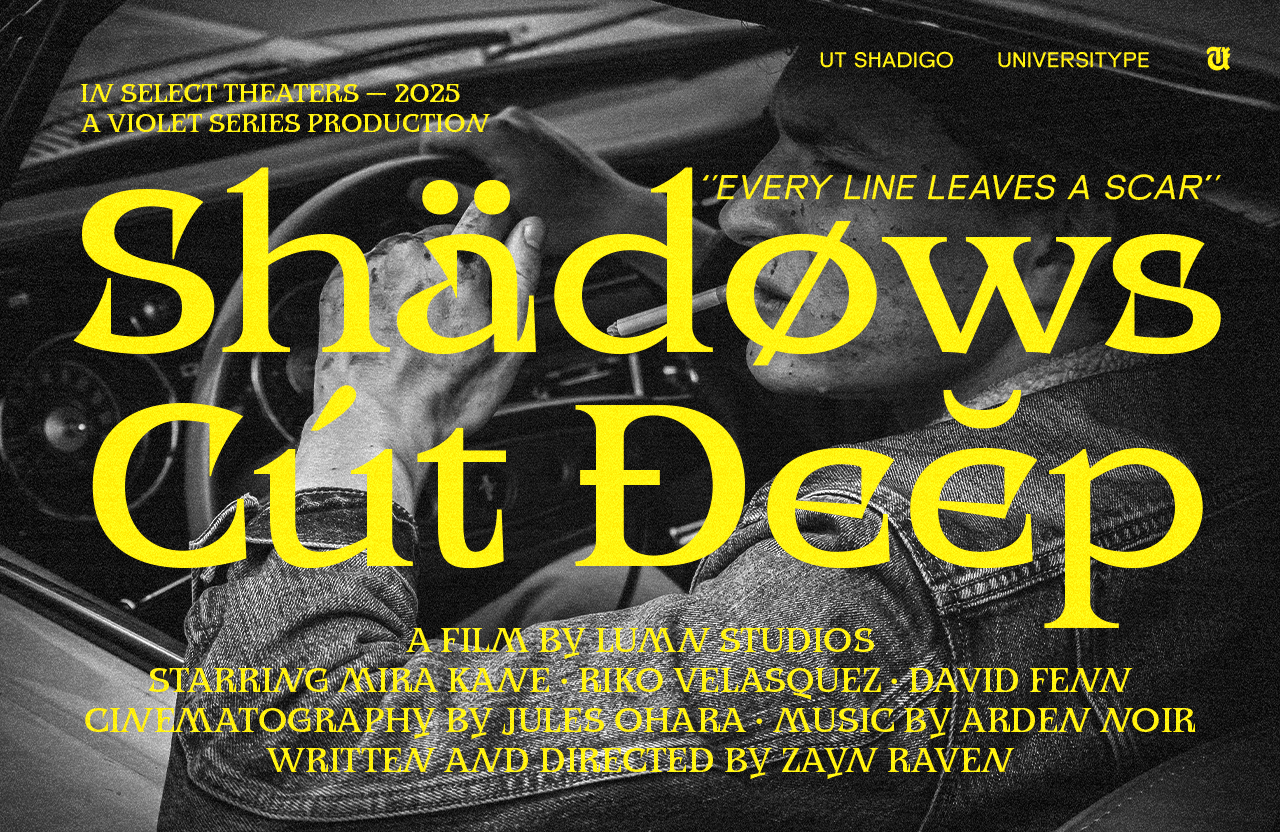 UT Shadigo - A Sharp Display Font