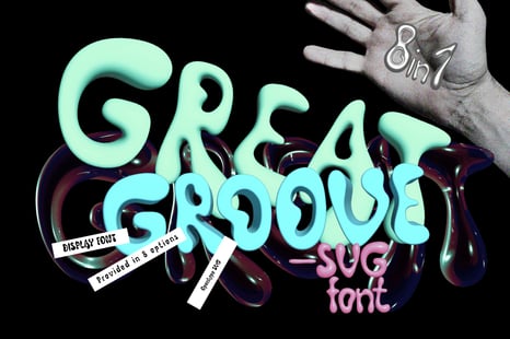 Great Groove, an SVG font - Liquid font