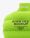 Matte Down Vest Mockup – Back Side View