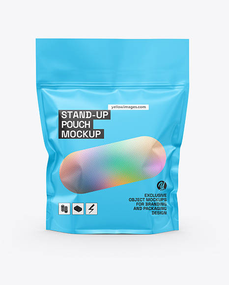 Matte Stand-up Pouch Mockup - Mockups