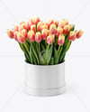 Round Flower Box Mockup